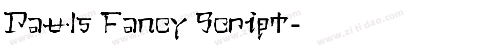 Pauls Fancy Script字体转换